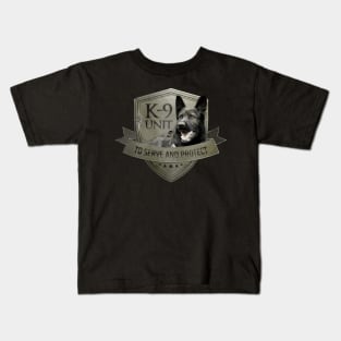 K-9 Unit  -Police  Unit- German Shepherd Kids T-Shirt